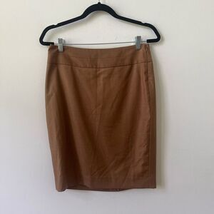 NWT The Limited Women's Brown Solid Knee Length Lined Pencil Skirt Size 4